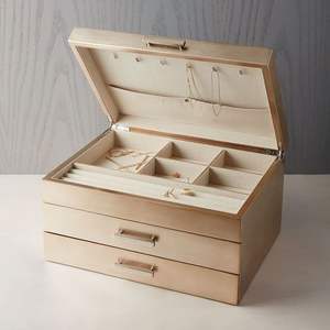 100% Handcrafted Polished <b>Wooden</b> Gift <b>Box</b>-Eco-Friendly Jewelry & Cosmetic <b>Storage</b> for Christmas Home Decoration - Product Image 2