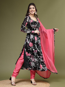 Ensembles Kurta A-Line en Poly Crape Brodés Miroir, Design Tendance et Attrayant, Meilleures Ventes, Nouveauté pour Femmes, Idéal pour Fêtes et Cérémonies - Product Image 5
