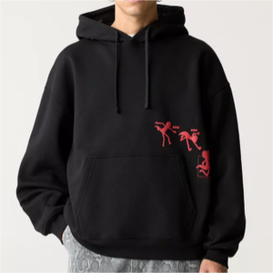 เสื้อฮู้ดแบบสวมหัวของผู้ชายใหม่เสื้อฮู้ดผ้าโพลีเอสเตอร์/ ผ้าฝ้ายขนาดใหญ่มีกระเป๋าฤดูหนาวกราฟิก - Product Image 2