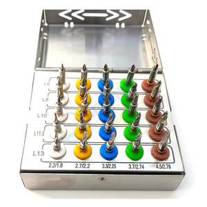 Kit chirurgical d'implantologie dentaire 25 pièces, forets coniques manuels en acier inoxydable, bouchon, outils de perçage pour l'expansion osseuse - Product Image 4