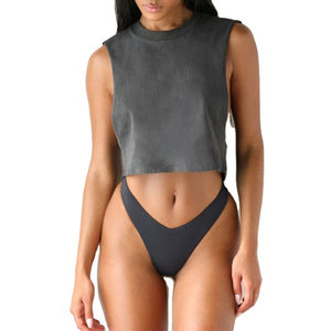 Factory Direct Cotton <b>Crop</b> <b>Top</b> for Women XS Size Quick Dry Stretch <b>Sexy</b> Workout Gym Yoga Loose Plain Design Women Tank <b>Tops</b> - Product Image 1