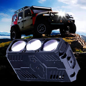 Phares LED à haute puissance 220W 45000LM CSP3570 Evil Eye, feux de calandre pour Ford F150 Truck 4x4 Offroad, film bleu - Product Image 4