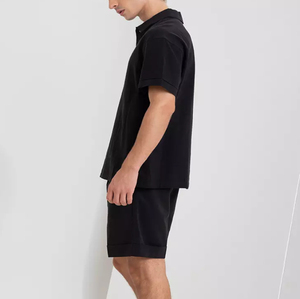 เสื้อโปโลลำลองโอเวอร์ไซส์ผู้ชาย, เสื้อโปโลผ้าฝ้ายโพลีเอสเตอร์ระบายอากาศเสื้อโปโลกระดุมต่ำธรรมดา - Product Image 5