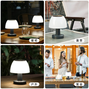 Lampe de table LED rechargeable par USB solaire d'intérieur et d'extérieur pour restaurant, hôtel et jardin avec design élégant - Product Image 6