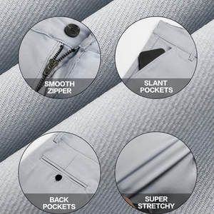 Pantalón Chino para Hombre, el Mejor Producto, la Mejor Calidad, Estilo Casual, Cierre de Botones, Cintura Elástica, Fácil de Usar, Bolsillos Regulares - Product Image 5