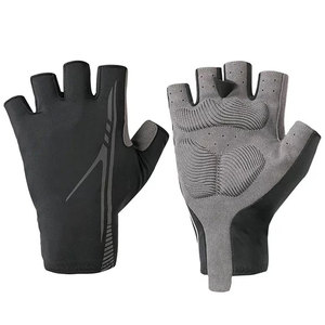 Guantes de ciclismo informales de invierno de medio dedo acolchados de Gel transpirable personalizados para hombres y mujeres hasta la muñeca uso al aire libre ciclismo de montaña - Product Image 1