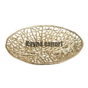 Frutero Chapado en cobre elegante de metal resistente a un precio asequible cuenco de aluminio barato con frutero con revestimiento de cobre para el hogar - Product Image 3