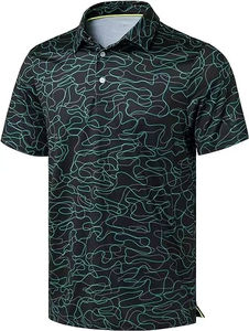Chemise de golf pour homme de haute qualité, anti-rides, en tricot uni, avec logo imprimé numérique personnalisé, 100% coton, faible MOQ - Product Image 6