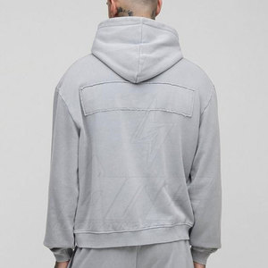 Style unique survêtements sur mesure pour hommes vêtements délavés à l'acide de couleur unie survêtements pour hommes à vendre - Product Image 5