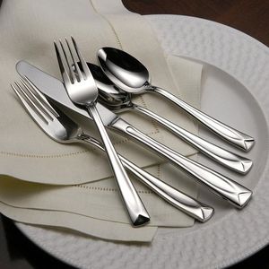 Ensemble de couverts en acier inoxydable de qualité supérieure, 100 pièces, style classique, durable et facile à nettoyer pour les cuisines professionnelles - Product Image 4