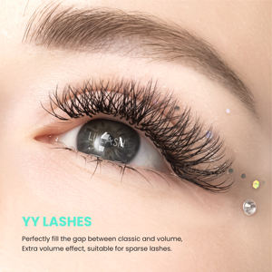 Top vendor YY flat <b>lash</b> <b>extensions</b> split tip C CC D DD premade <b>lashes</b> anime 0.03 0.05 0.07 YY natural <b>lashes</b> wholesale - Product Image 5