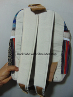 Sac à dos en chanvre fait main, style ethnique bohème vintage anglais, écologique, durable, grand format pour ordinateur portable, idéal pour l'école et le quotidien – Vente chaude