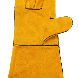 Nuevo estilo Trabajo de construcción industrial Guantes de soldadura Guantes de cuero de vaca de seguridad Guantes de soldador de abrasión resistentes al calor - Product Image 5