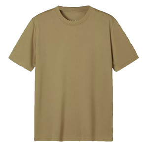 OEM 100% Cotton O-Neck Short Sleeve Regular Fit <b>T</b>-Shirt Soft Lightweight Custom Logo Formal Style Plain Mens Washed Knitted - Product Image 2