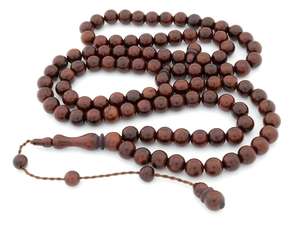 Cuentas de Tasbih de Madera Pulida Ecológicas, Cuentas de Oración de Santalum Album, 6mm-12mm, Redondas, para Colgar en la Pared - Product Image 6