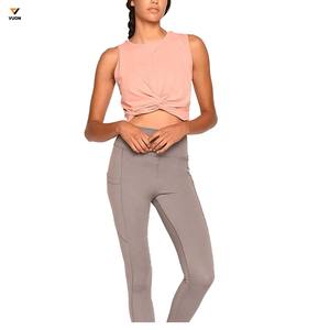 Pantalon de yoga d'entraînement taille haute pour femmes collants en maille pleine longueur avec levage des fesses et leggings push-up sans couture en gros - Product Image 5