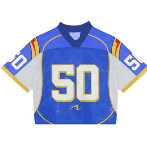 Por encargo Boxy Oversized Football Jersey Retro Football Wear con hombro caído Serigrafía Ace Star Bordado Todos los tamaños - Product Image 6