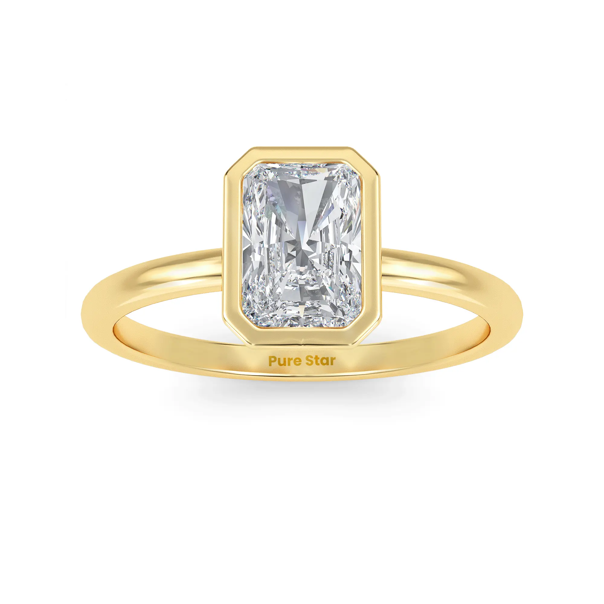Anello solitario 1.00 taglio radiante CT Lab Diamond in oro 14K perfetto per il matrimonio