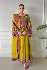 Vestido Tradicional Afgano de Alta Calidad para Mujer, Bordado, Manga Larga, Ropa Étnica Hecha en Pakistán - Product Image 2