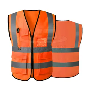 Prezzo di fabbrica costruzione di sicurezza Hi Vis gilet multicolore abbigliamento riflettente con tasche multifunzionali