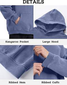 <b>Men</b> Winter Casual Hooded <b>Hoodies</b> Solid Color 100% Cotton Fleece <b>Lined</b> Knitted Regular Fit Quick Dry & Breathable High Quality - Product Image 6