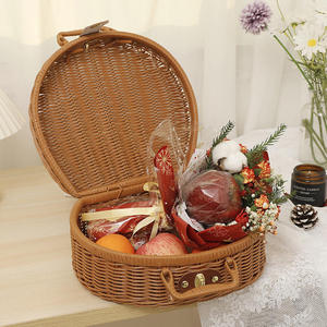 Cestas de Almacenamiento de Ratán Natural Tejidas a Mano, Caja de Regalo de Año Nuevo en Existencia, Cesta de Boda Vintage, Regalo Festivo de Vietnam - Product Image 6