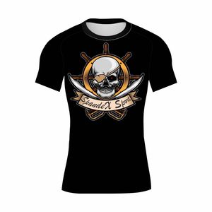 Vente en gros Rush Guard à manches courtes Rash Guard Gilet 100% polyester Quick Dry Rush Guard pour hommes - Product Image 1