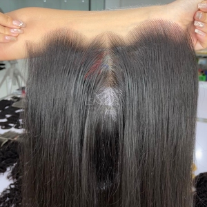 La mejor calidad de cierre 9*6 hueso recto Color Natural muy sedoso sin enredos sin caída de extensiones de cabello - Product Image 4
