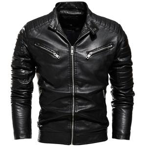 <b>Top</b> Trending Penal Design Man Jackets Wholesale Multi-pocket PU Leather Jacket For Men Zipper Fashion Stylish Man Jacket - Product Image 6