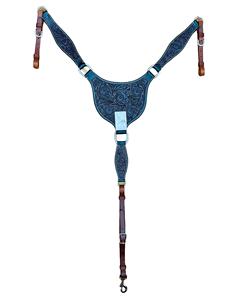 Collar de pecho con diseño de gladiador de estilo occidental tallado y mecanizado antiguo Cuero de calidad premium para montar a caballo - Product Image 4