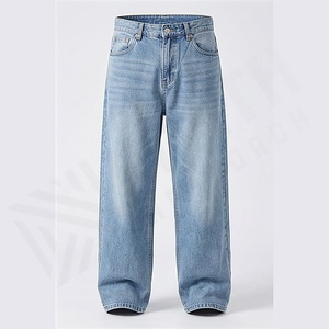 <b>High</b> Quality <b>Men's</b> Denim Pants Casual Loose Fit <b>Jeans</b> Oversize <b>Man</b> <b>High</b> <b>Waisted</b> Straight Stacked Manufacturer Customized Color - Product Image 1