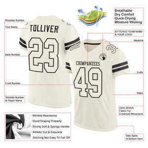 <b>College</b> Grade American Football Jersey Lightweight Breathable Quick Dry Custom Uniform for School Youth Players - Product Image 6