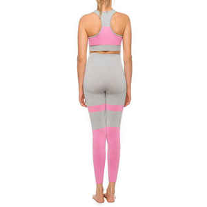 Ensemble de sport 2 pièces OEM pour femme, uni, respirant, sexy, extensible, léger, taille élastique, pour gym et yoga - Product Image 6
