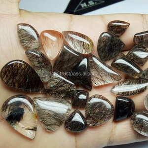 พลอยทับทิมสีดำเจียระไนแบบเรียบสำหรับทำเครื่องประดับอัญมณีสีดำเจียระไนแบบเรียบสำหรับทำเครื่องประดับ - Product Image 1