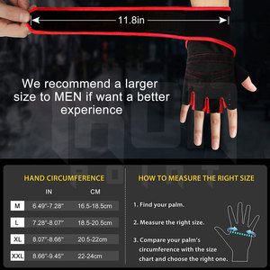 Gants de fitness Gants d'haltérophilie en cuir sans doigts avec protection du poignet pour l'entraînement en salle de sport - Product Image 6