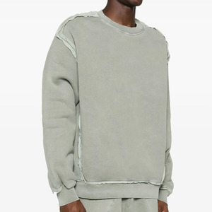 Fabricantes de Ropa, Sudadera Personalizada con Logotipo OEM, Sudadera con Cuello Redondo y Pedrería Bordada, Camiseta Transpirable - Product Image 4