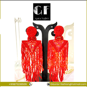 Pendientes de cuentas de colores más vendidos para fiestas de compromiso y ocasiones especiales de festivales, Compra ahora al mejor precio de venta - Product Image 2