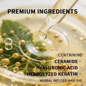 Permanent Herbal <strong>Hair</strong> <strong>Dye</strong> <strong>Auburn</strong> Red Brown Color with Ceramide Hyaluronic Acid Hydrolyzed Keratin Long Lasting Glossy <strong>Hair</strong> - Product Image 6