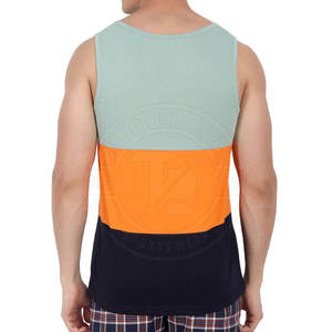 Vente en gros de débardeurs personnalisés pour hommes, vêtements de sport tricotés de couleur unie pour le fitness, style décontracté - Product Image 4