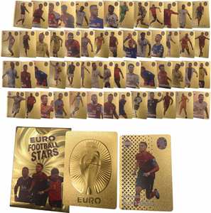 Cartes <span class=keywords><strong>de</strong></span> collection <span class=keywords><strong>de</strong></span> football <span class=keywords><strong>de</strong></span> haute qualité, cartes <span class=keywords><strong>de</strong></span> joueurs vedettes, cartes à thème <span class=keywords><strong>de</strong></span> ligue, cartes en PVC colorées avec pelliculage métallisé, imperméables - Product Image 6