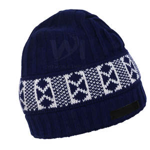 Hot Selling Low MOQ Custom Made Design Different Color Acrylic <b>Wool</b> <b>Beanies</b> Durable Material Lightweight Jacquard <b>Beanies</b> Hat - Product Image 5