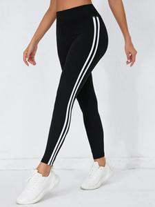 Leggings de sport pour femmes, taille haute, super doux, écologiques, respirants, solides, extensibles, pantalons serrés, fermeture à cordon, ceinture - Product Image 3
