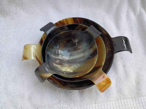 Bol en corne de buffle sculpté de qualité supérieure, ustensile de cuisine, couleur naturelle profonde, fait à la main, durable, écologique, style zen asiatique, ZEHRA - Product Image 4