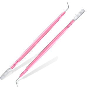 Couleur rose meilleur fournisseur taux de gros nouveau Style pointe de forme incurvée de qualité fine avec peigne arrière séparateur outils de levage de cils - Product Image 1
