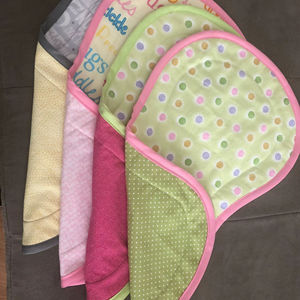 Haute qualité Double flanelle Burp chiffons motif à pois rétro Burp chiffons coloré sexe neutre à la main coton bébé cracher des vêtements - Product Image 1