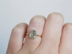 Handmade Pear Moss Agate Ring 925 Sterling Silver Boho Jewelry <b>Unique</b> Gemstone Ring Elegant <b>Gift</b> <b>For</b> <b>Women</b> - Product Image 5