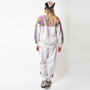 Unisex 80s Vintage White Cotton Tracksuit <b>Set</b> - Stylish Throwback Design with Retro Vibes, Ideal for Sports, and Everyday - Product Image 3
