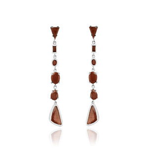 Boucles d'oreilles attrayantes en argent sterling 925 aigue-marine doublet pierre boucle d'oreille goutte pour la fabrication de bijoux - Product Image 5