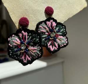 Pendientes de Cuentas de Flores, Pendientes Personalizados con Múltiples Cuentas, Joyería Festiva para Mujer al Mejor Precio, Pendientes de Cuentas - Product Image 2