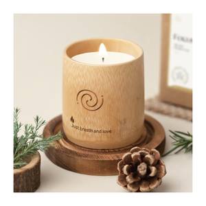 Holesale-centro de mesa para velas de boda, decoración de centro de eventos, velas de luz de té en taza de Bambú - Product Image 1